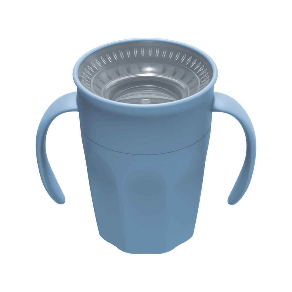 Dr. Brown's Milestones Cheers 360 cup blue, dishwasher safe, top rack