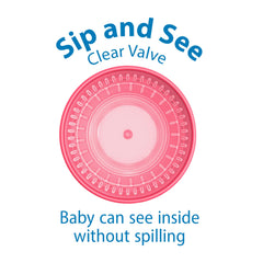 Sip and See valve visible inside the 360 cup for visual learning