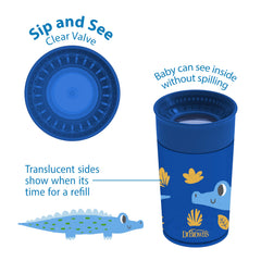 Dr. Brown's Milestones Cheers 360 cup with removable valve grows with baby.
