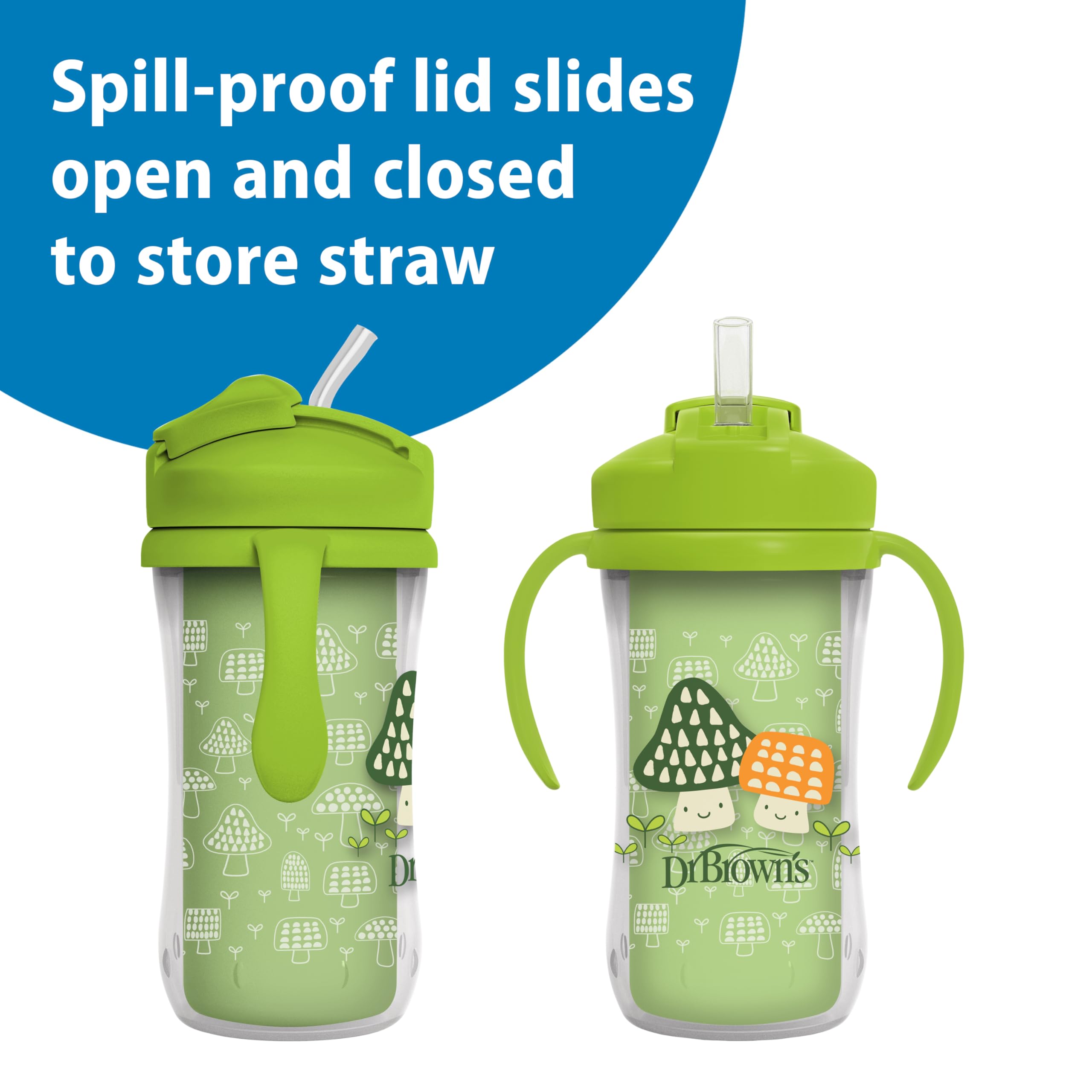 Dr. Brown's Milestones durable double-wall helps drinks stay fresh through trips.
