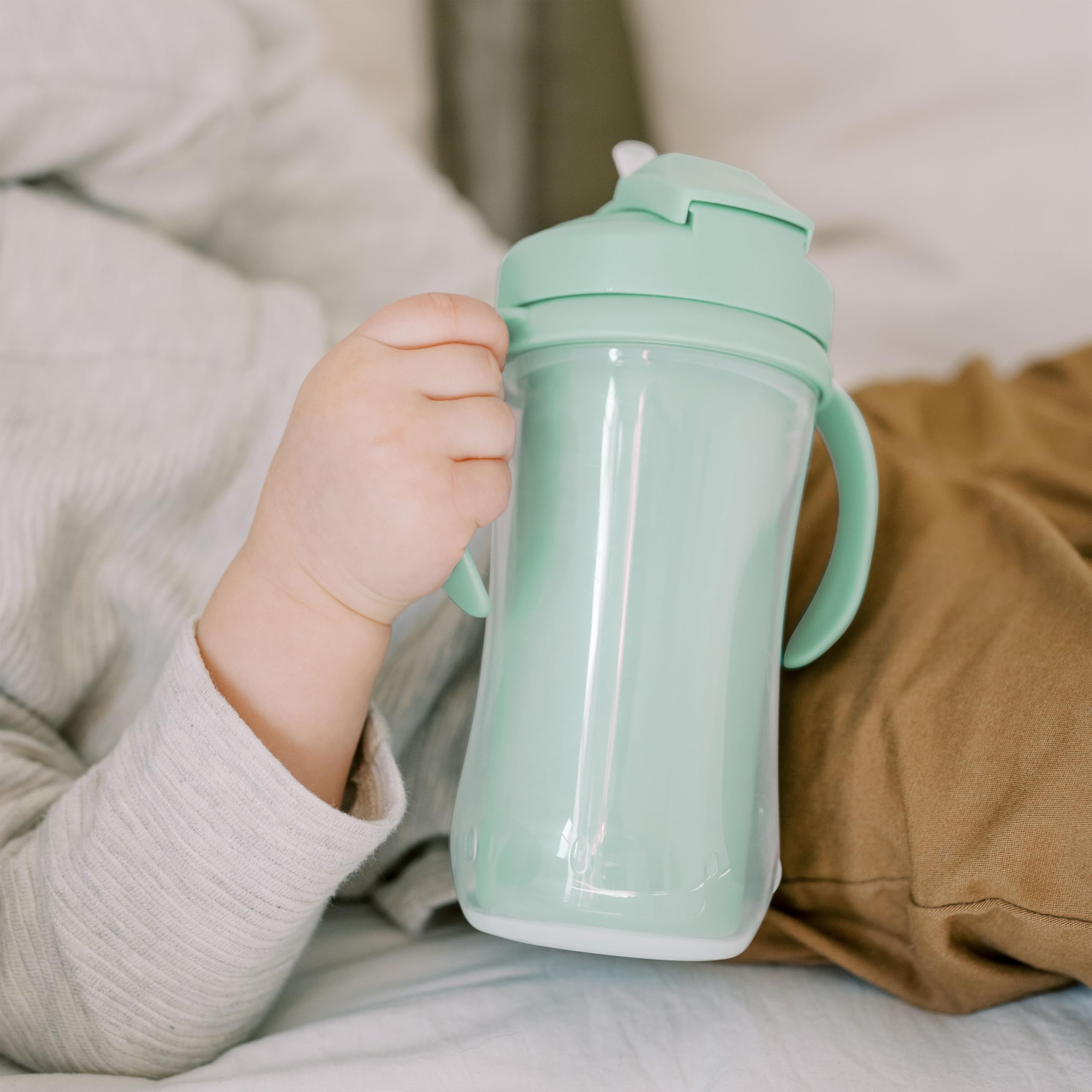Top-rack dishwasher safe for easy cleaning of Dr. Brown's Milestones cup.