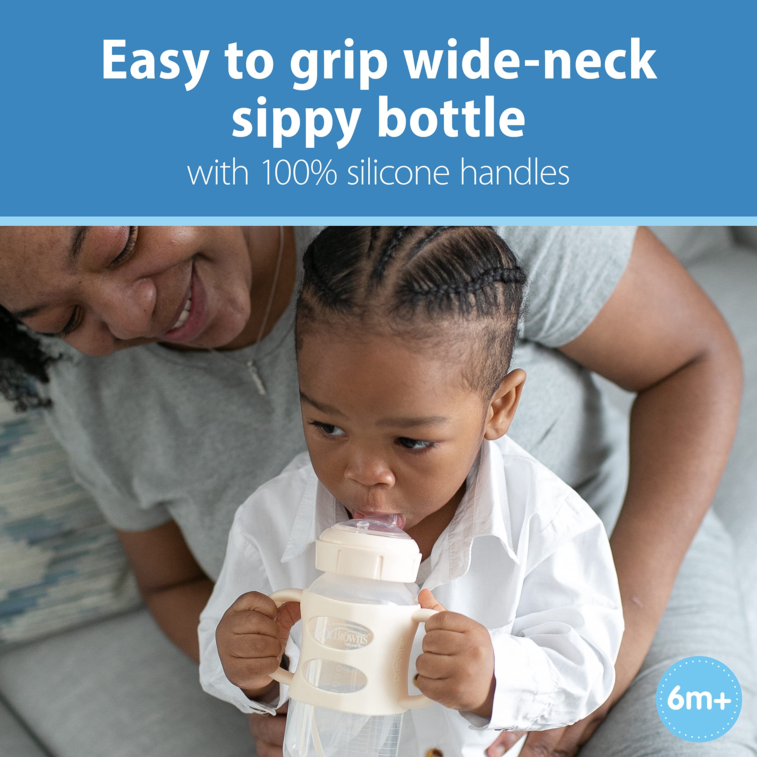 Removable silicone handles provide secure grip for small hands.