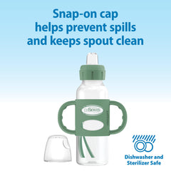 Dr. Brown's Milestones snap-on cap keeps the spout clean on the go.