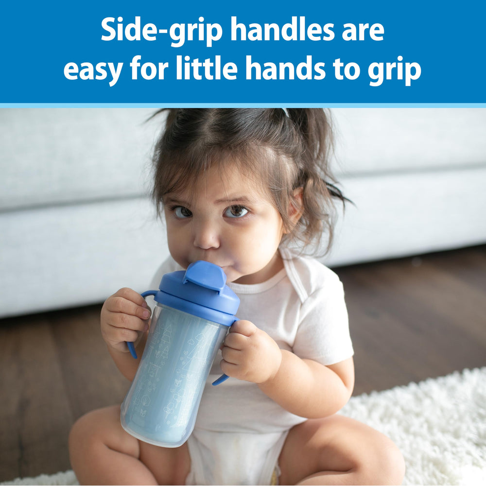 Dr. Brown's Milestones soft silicone straw supports early sipping skill development.