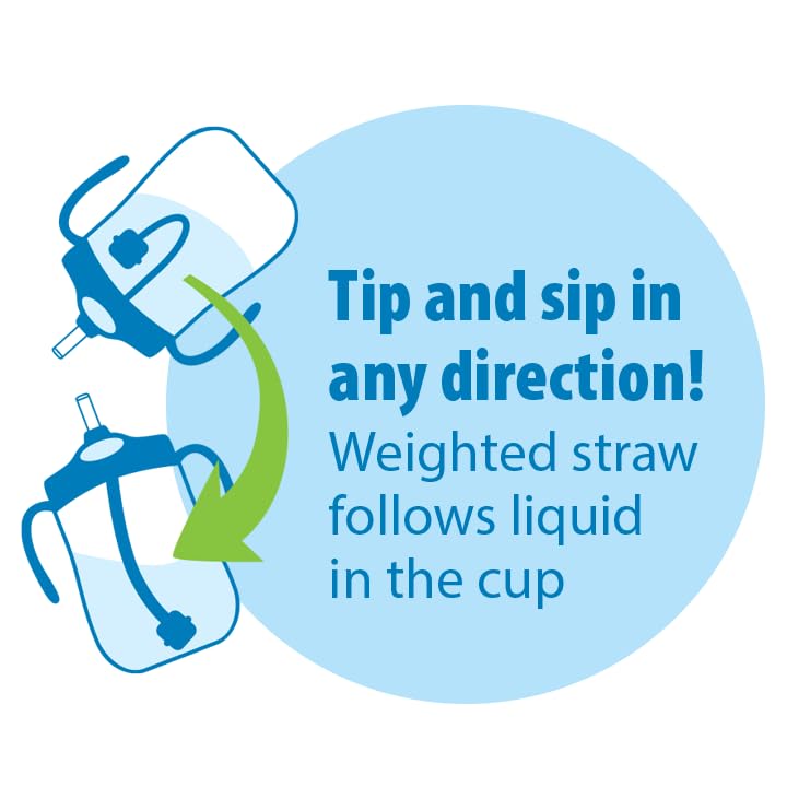 Weighted straw close-up showing flexible sipping from any angle.