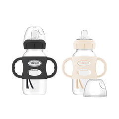 Dr. Brown's Milestones wide-neck bottle with sippy spout for easy transition.