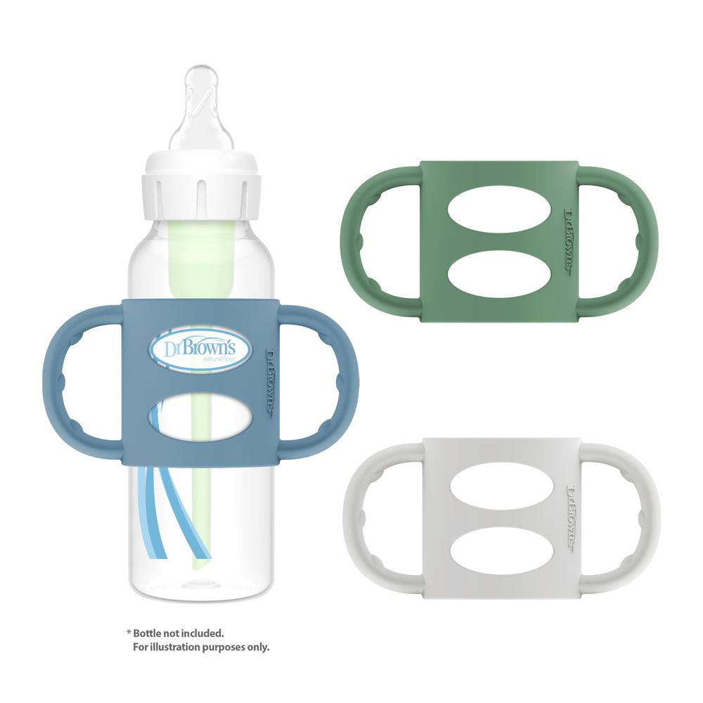 Dr Brown's three-pack silicone handles in packaging.