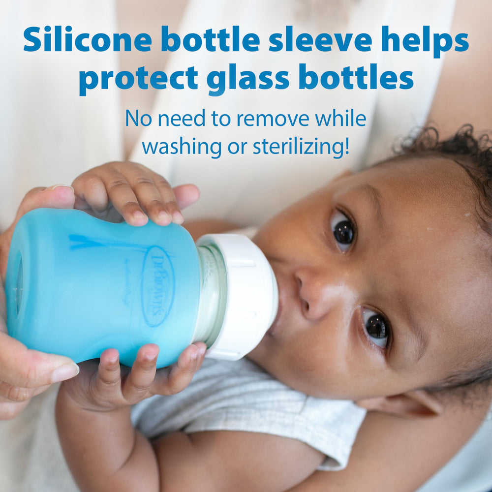 Dr. Brown's recyclable glass bottle supports sustainable feeding choices.