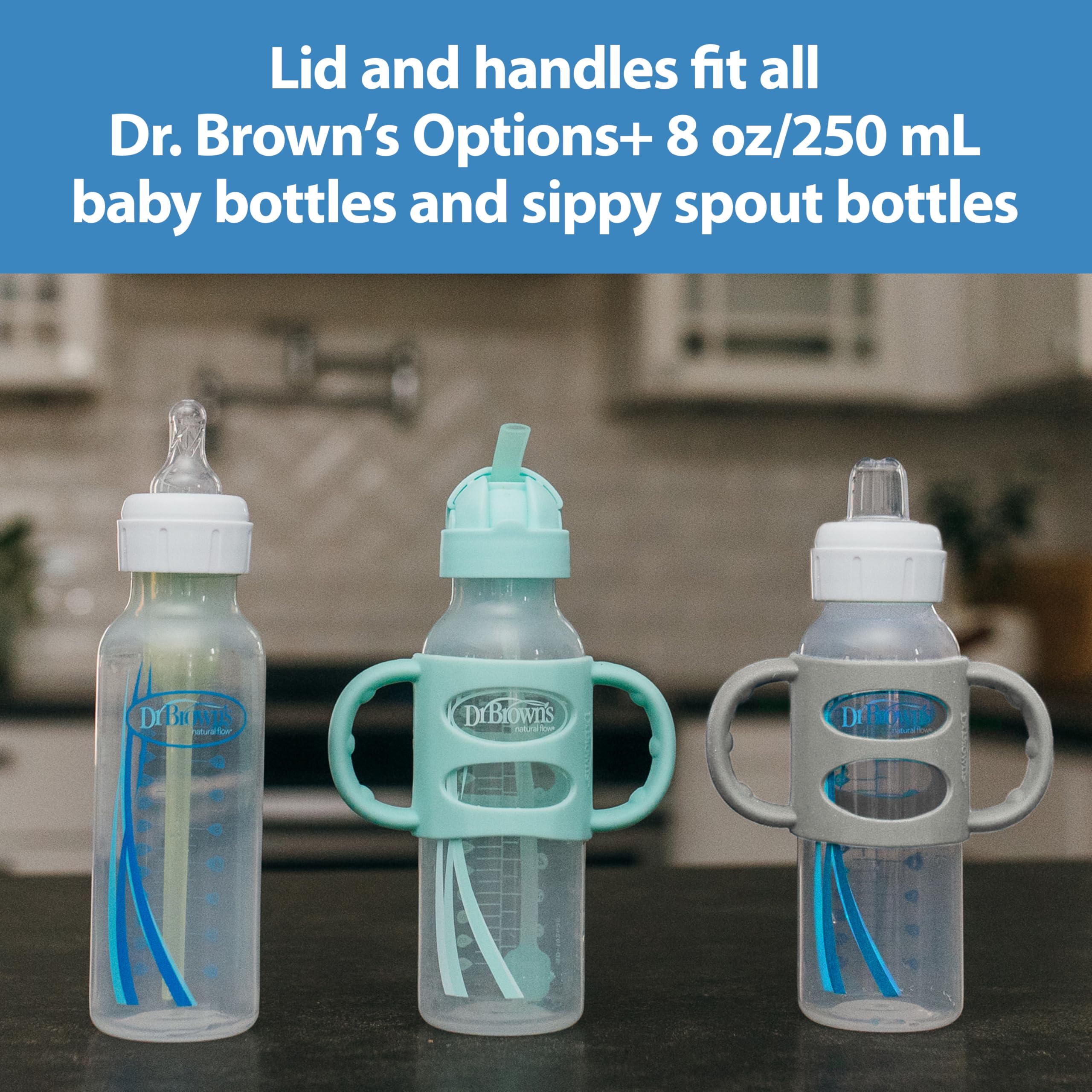 Dr. Brown's storage and travel caps for tidy on-the-go storage
