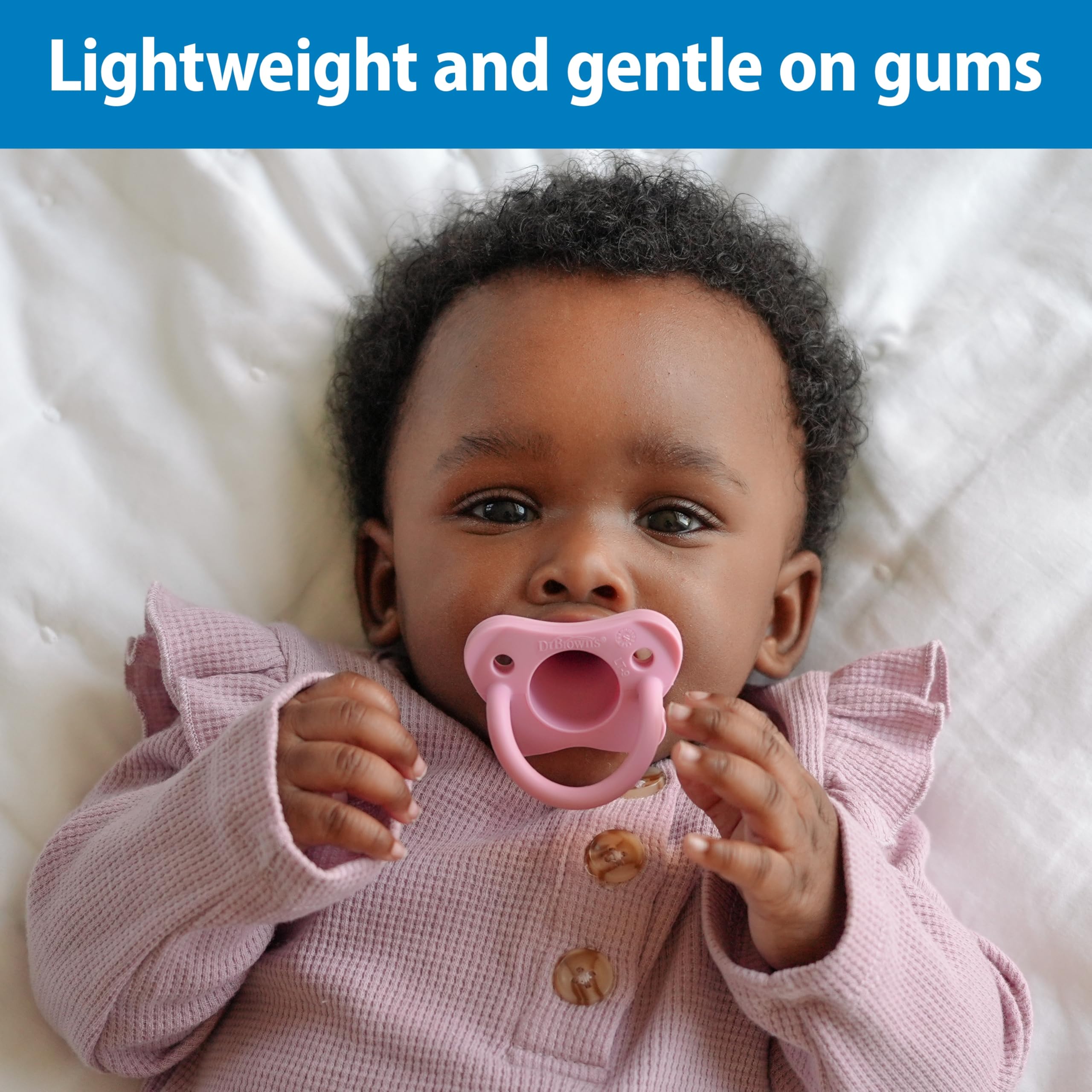 Dr. Brown's Options+ bottle offers three nipple levels for growing babies.