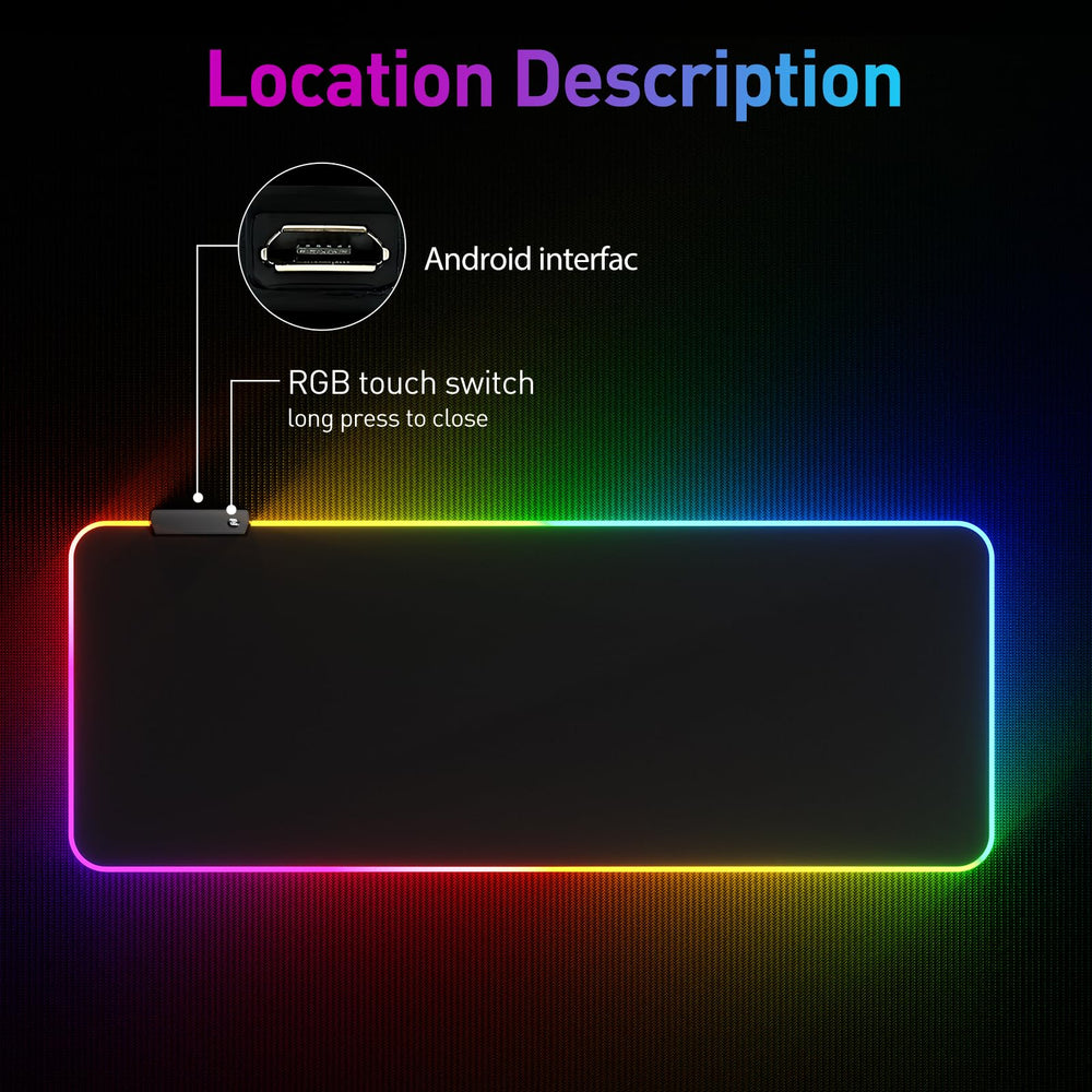 DR CATCH RGB Mousepad memory function recalls last lighting state.