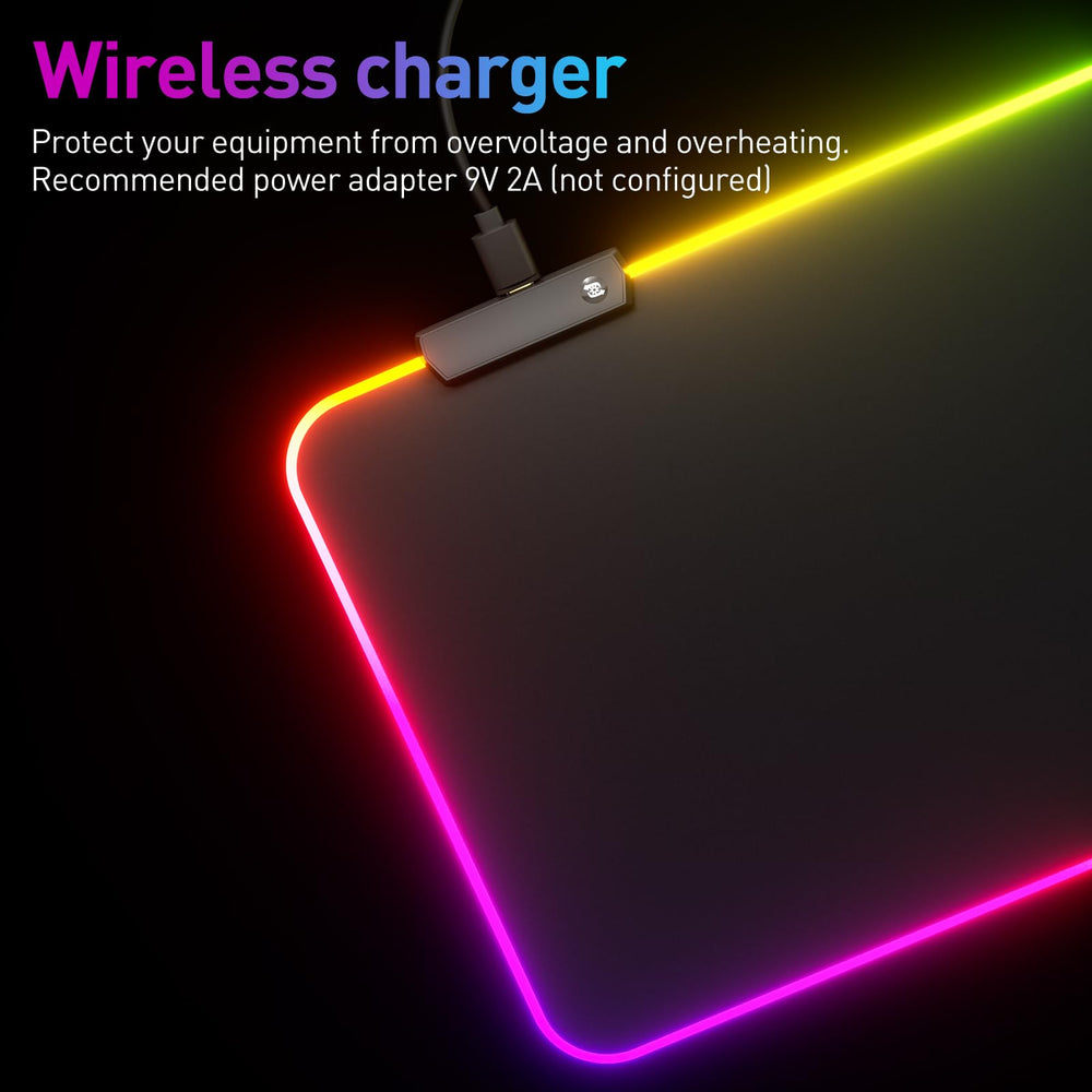 DR CATCH RGB Mousepad soft microfiber surface enables smooth movement.