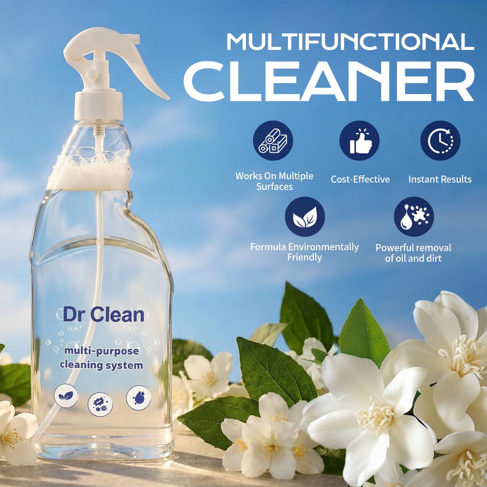 Dr Clean concentrated tablets dissolve instantly to create a powerful cleaning solution.