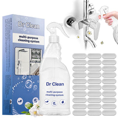 Dr Clean updated spray cleaner on ovens for grime removal with no scrubbing needed.