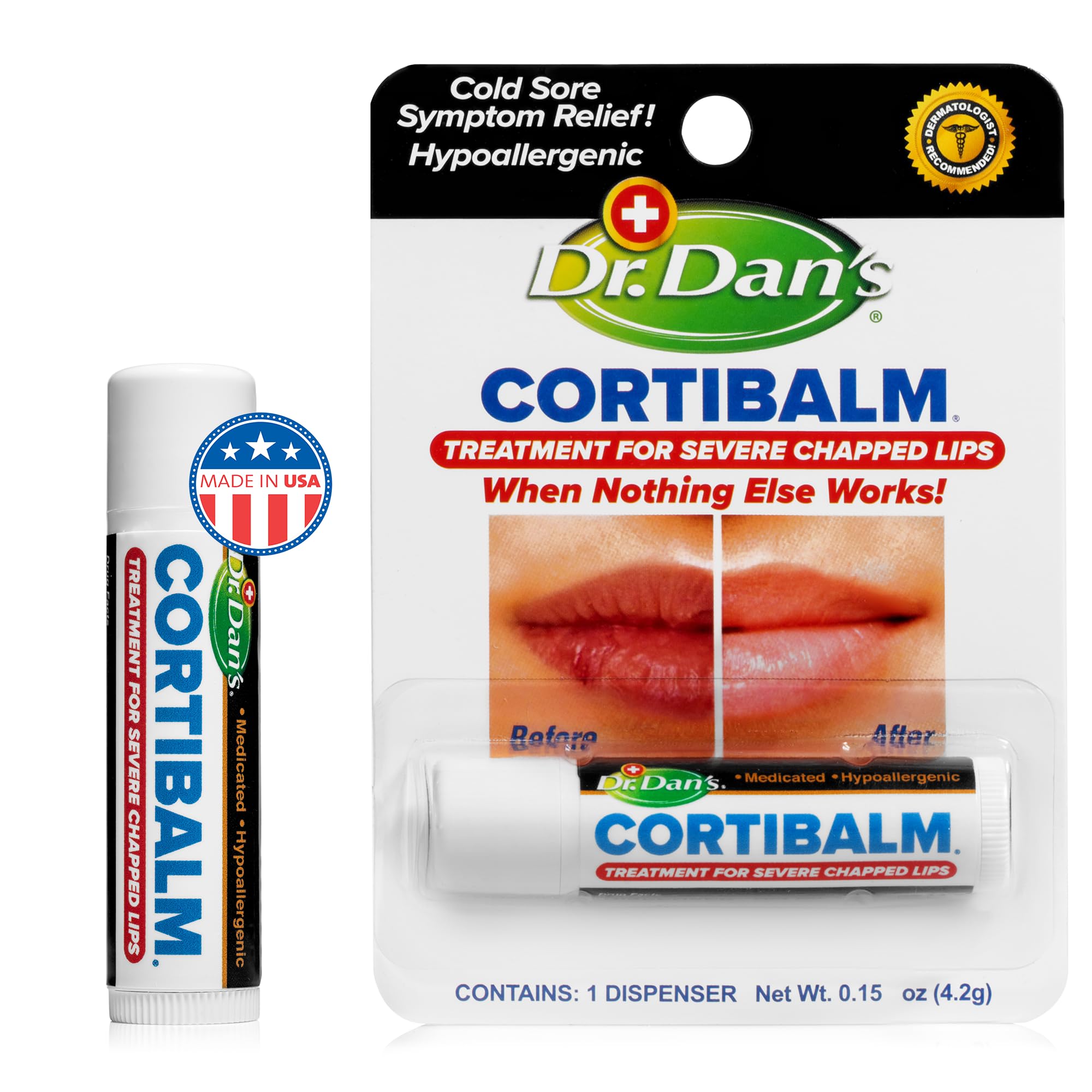 Dr. Dan's Cortibalm tube shown during windy conditions suggests relief potential