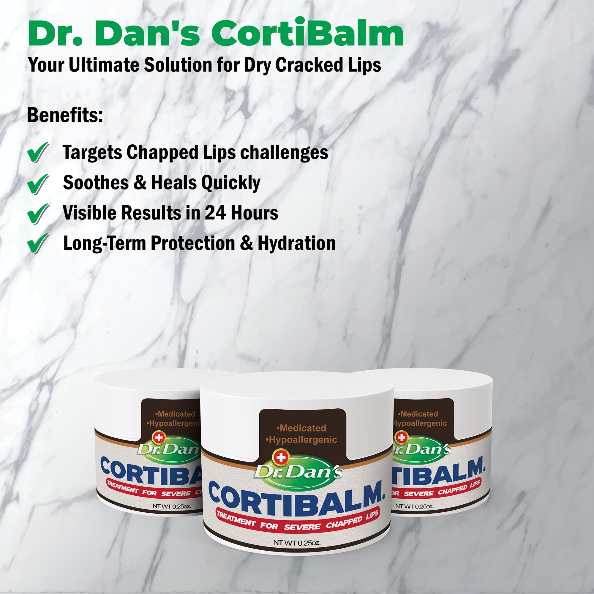 Dr. Dan's Cortibalm jar open reveals creamy balm texture.