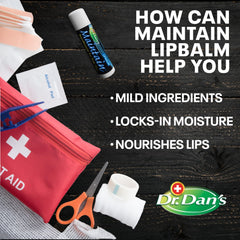 Maintain Lip Balm ingredients close-up; mild formula supports hydration