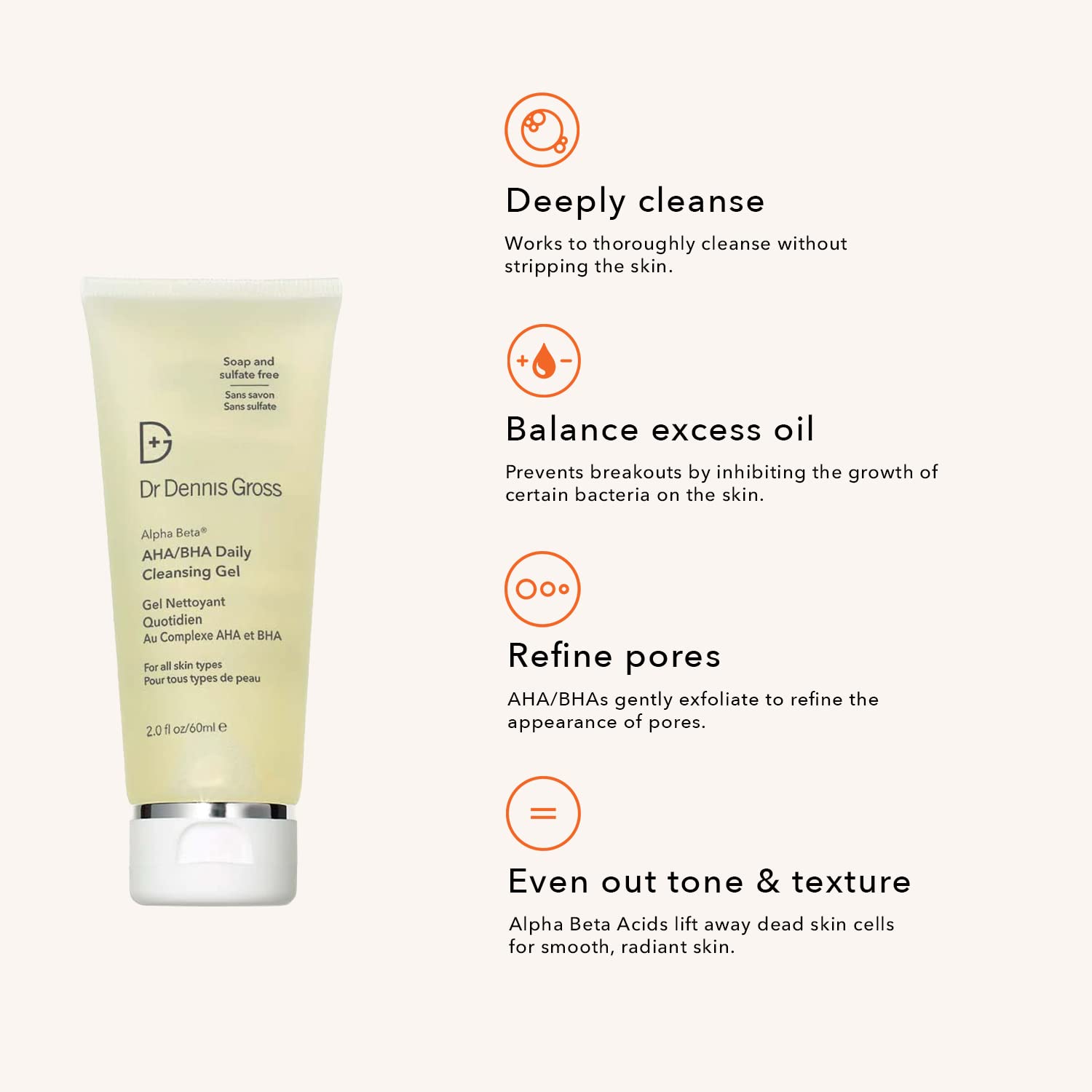 Dr Dennis Gross Alpha Beta Gel cleanses around the eyes gently