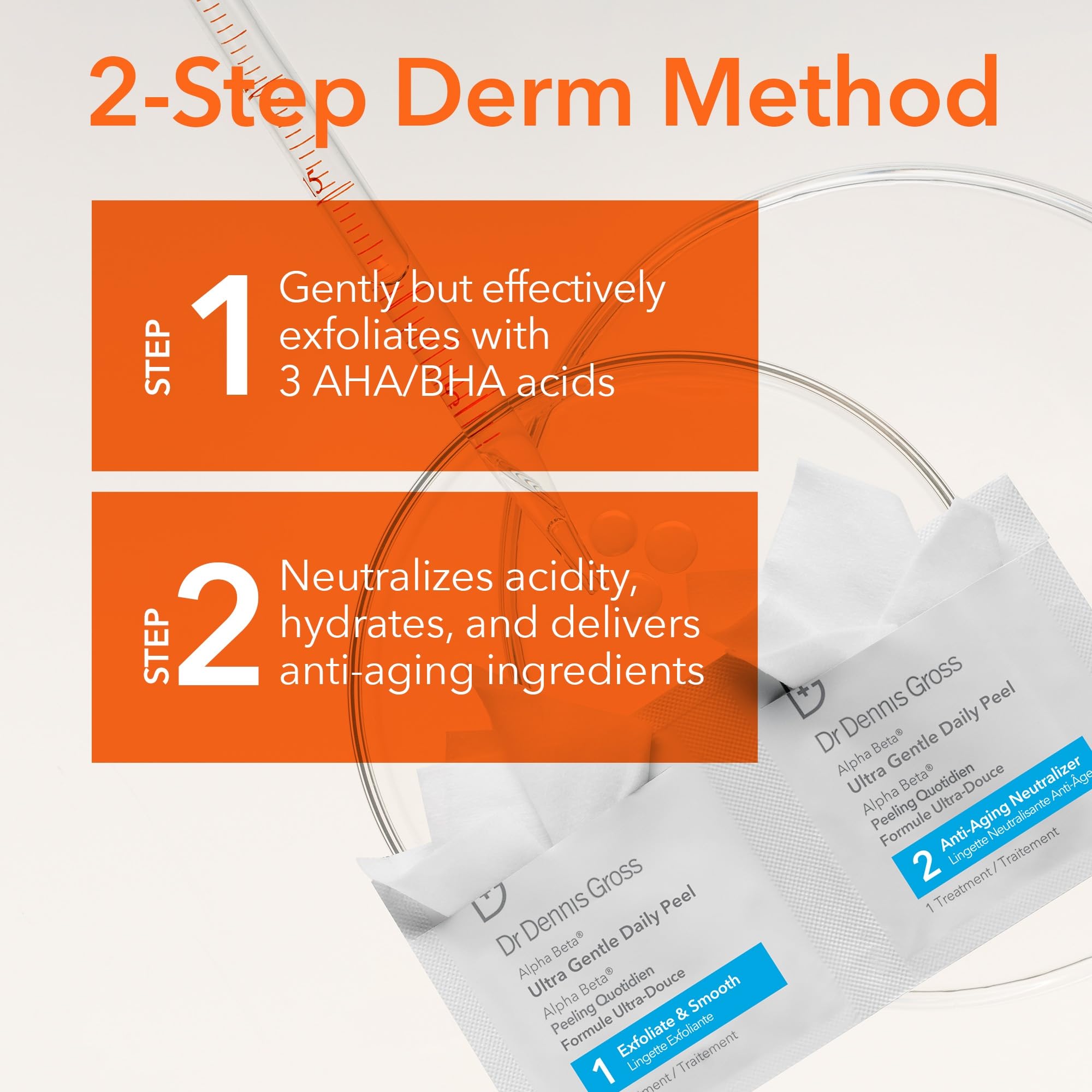 Step 2 neutralizer and hydrator from Dr Dennis Gross Alpha Beta Ultra Gentle Daily Peel to boost hydration.