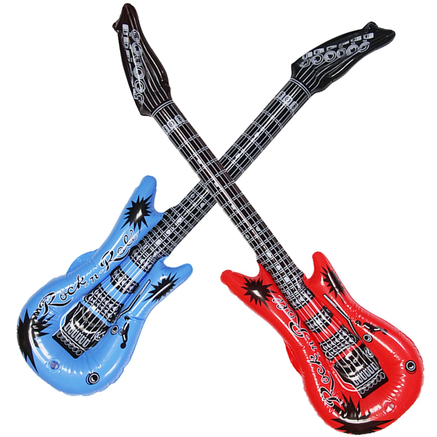 DR.DUDU inflatable guitar 37in green colorful atmosphere for concerts and events.