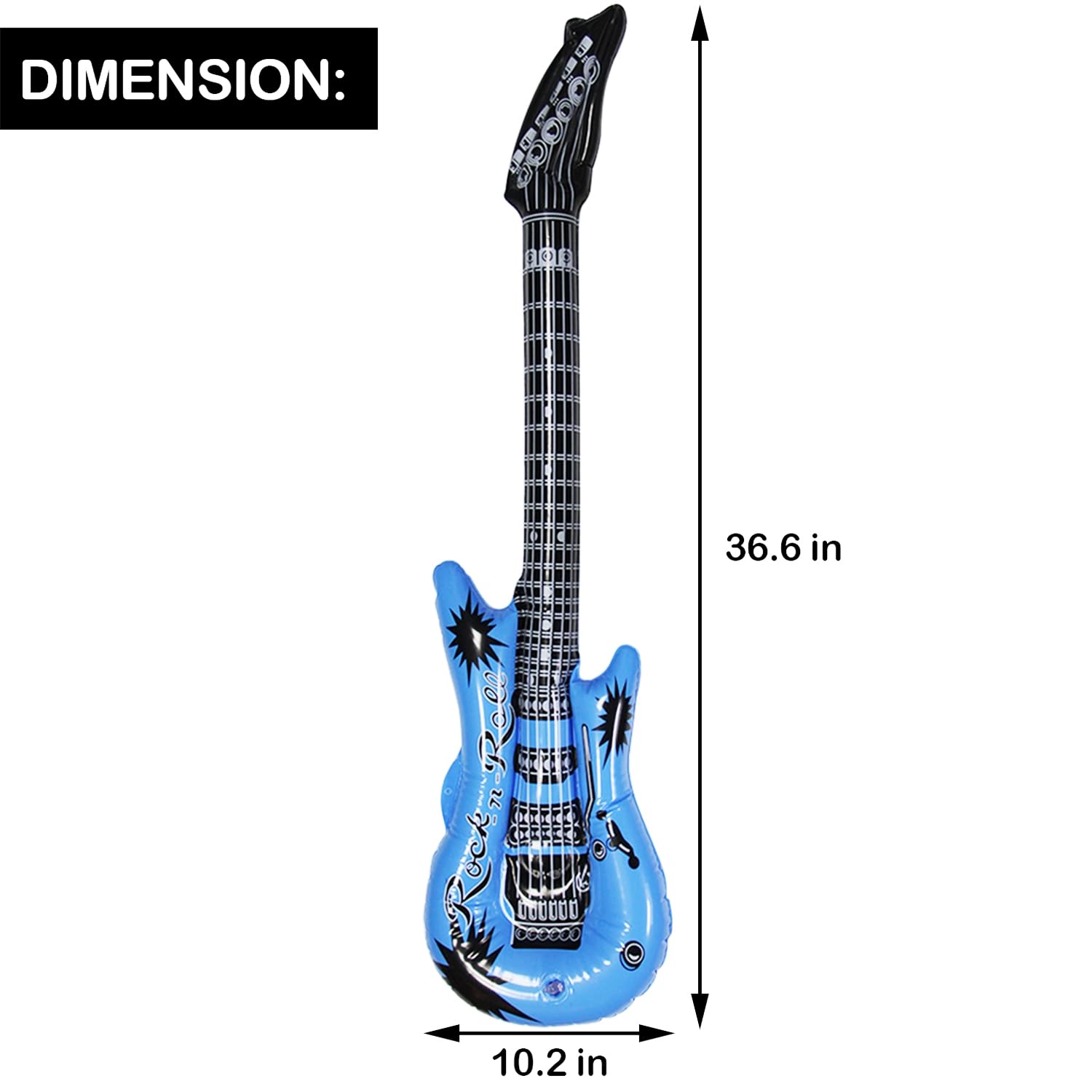 DR.DUDU inflatable guitar 37in pink ideal for kids' performances and photo moments.
