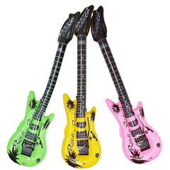 DR.DUDU inflatable guitar 37in yellow bright centerpiece for celebrations.