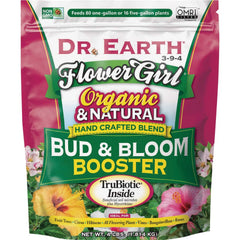 Dr. Earth Flower Girl Bud & Bloom Booster bag shown for vibrant blooming plants