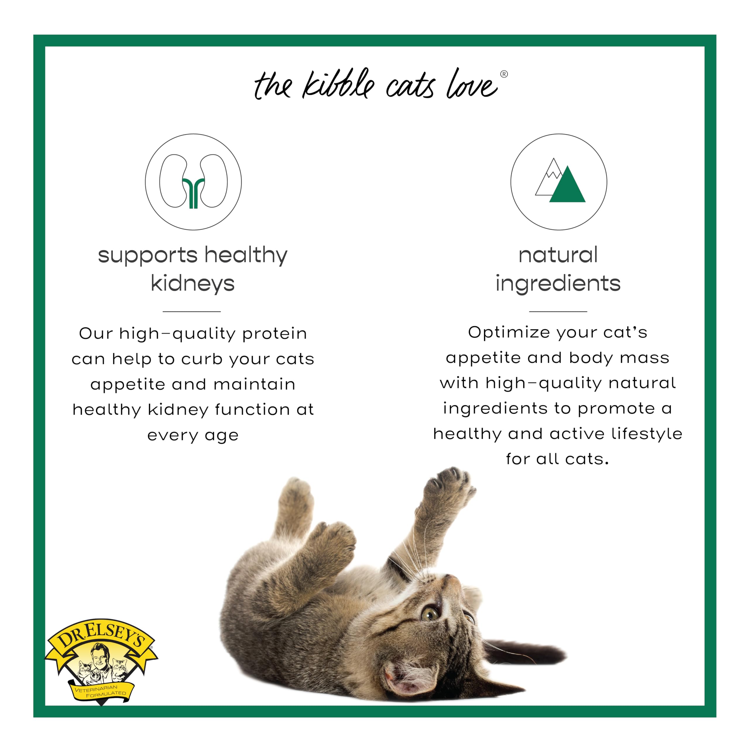 Dr. Elsey's Cleanprotein ingredients graphic underlines premium animal-based protein.