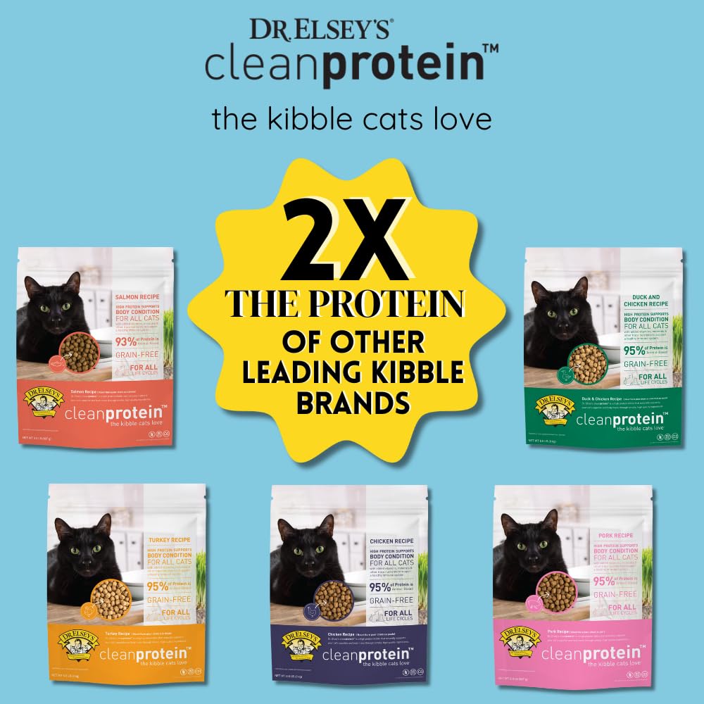 Dr. Elsey's cleanprotein is 100% grain-free for cats with sensitivities