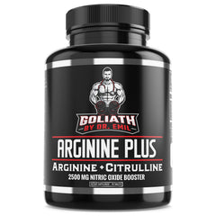 DR. EMIL NUTRITION Arginine Plus bottle front view, high-dose NO formula for workouts.