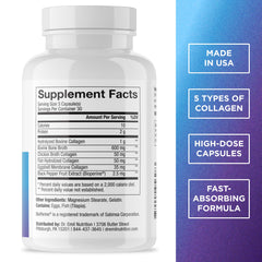 DR. EMIL NUTRITION capsules close-up reveal hydrolyzed collagen peptides for skin elasticity