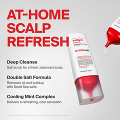 DR.FORHAIR Folligen Sea Salt Scaler cooling mint provides a refreshing tingle.