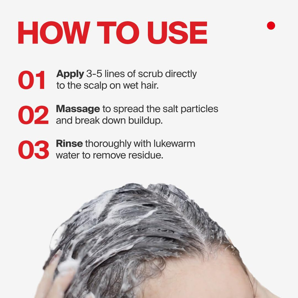 DR.FORHAIR Folligen Sea Salt Scaler enhanced absorption with Folligen Complex on scalp.