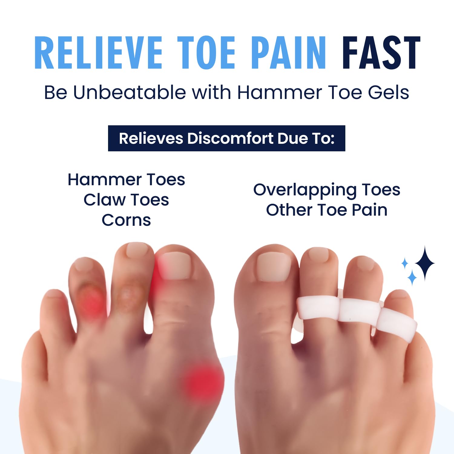 Dr. Frederick's Original between-toes ergonomic-fit cushion demonstrates targeted relief