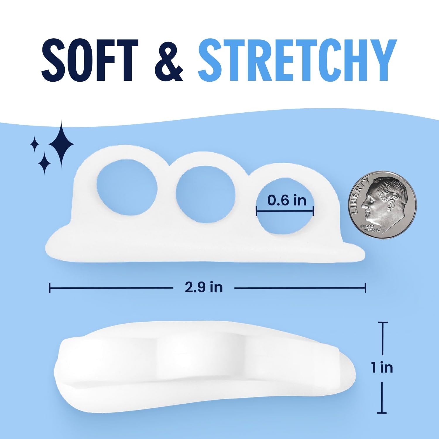 Doctor-developed Dr. Frederick's Original toe pads for everyday use