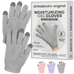 Dr. Frederick's Original moisturizing gel gloves with plush exterior for effortless self-care
