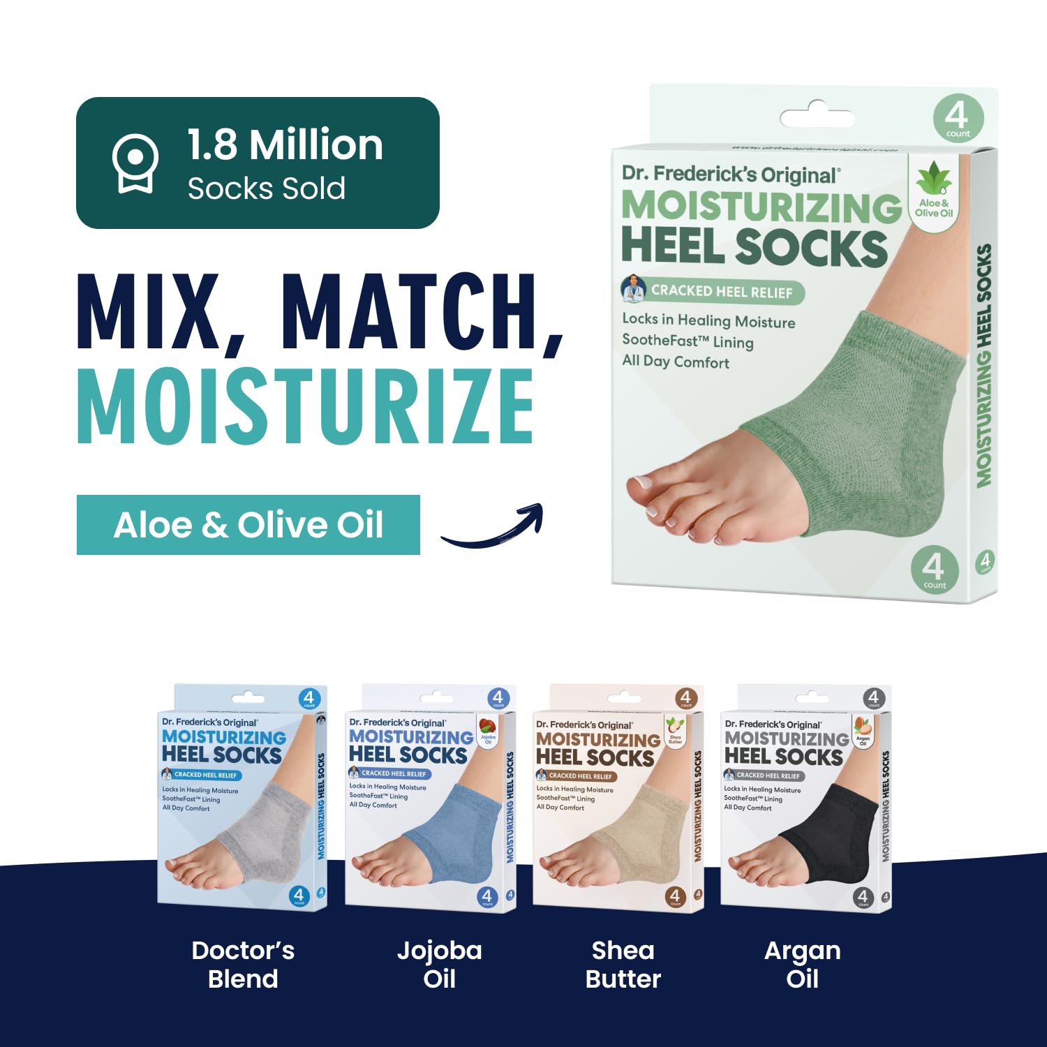Soft cotton blend fabric offers gentle, reusable foot comfort.