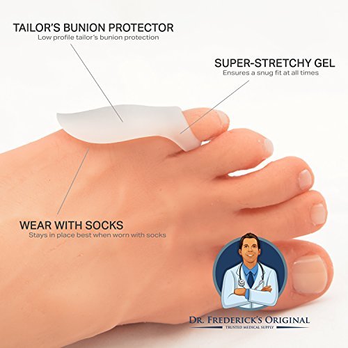 Dr Frederick's Original Tailors Bunion Pads protect the pinky toe and reduce rubbing.