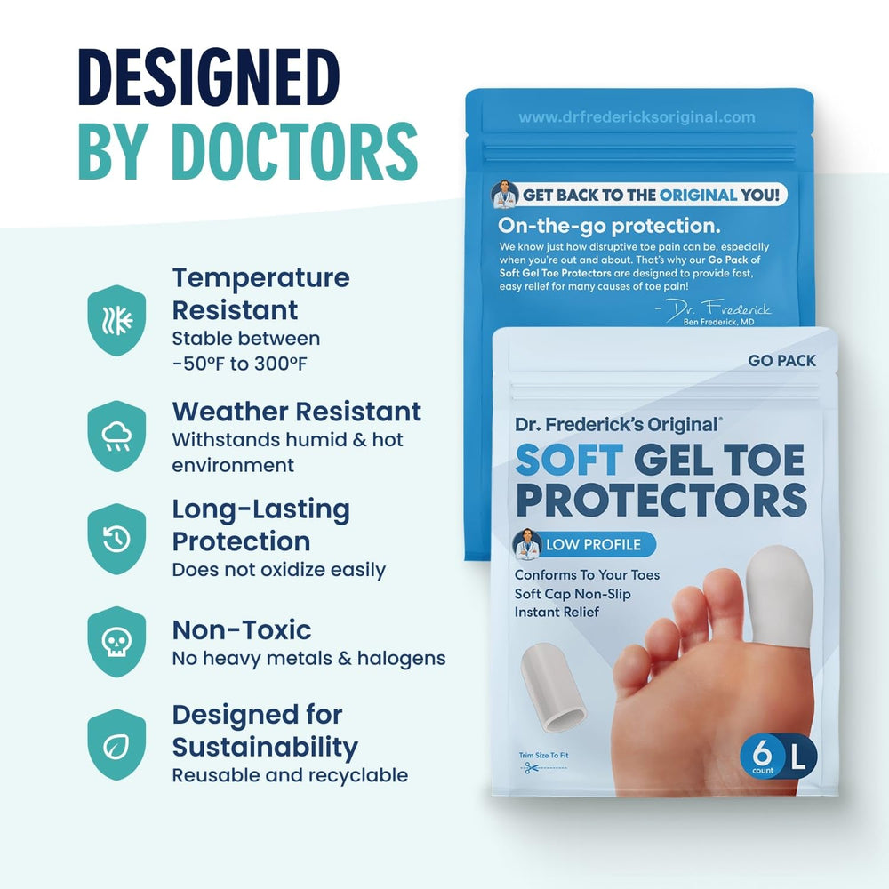 Toe caps designed for walkers and active lifestyles inside footwear