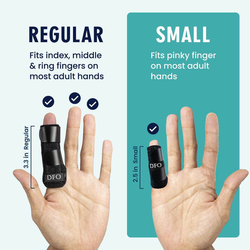Dr. Frederick's Original trigger finger splint supports index, middle, or ring finger.