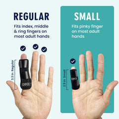 Dr. Frederick's Original trigger finger splint supports index, middle, or ring finger.