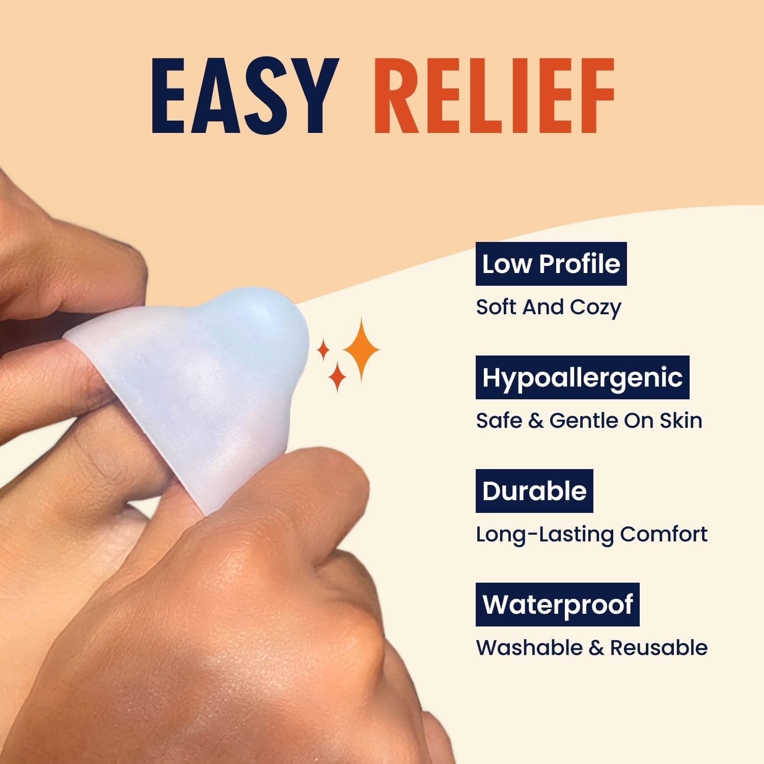 Trim-fit toe caps securely fit with adjustable length