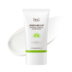 Dr.G Green Mild Up Defense sunscreen bottle front view for daily protection