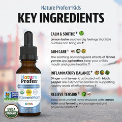 Growing pains relief with Nature Profen Kids drops after activity