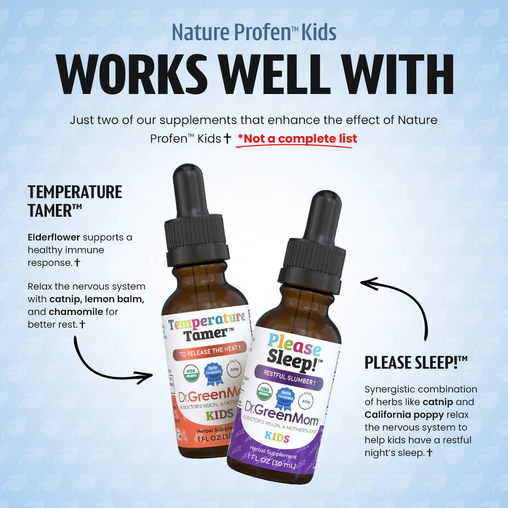 USDA Organic seal on Nature Profen bottle indicating quality