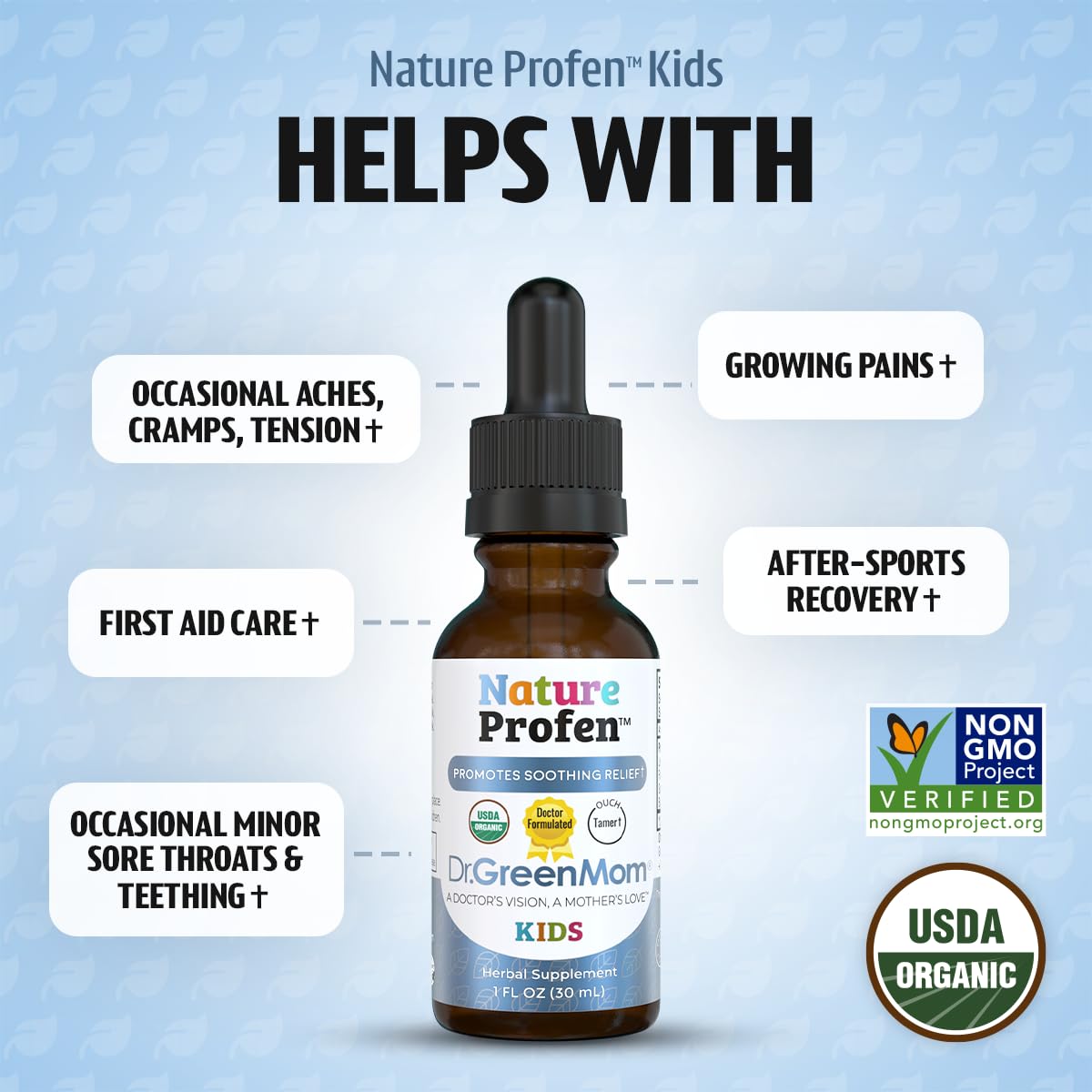 Nature Profen teething drops ready to soothe a child's gums