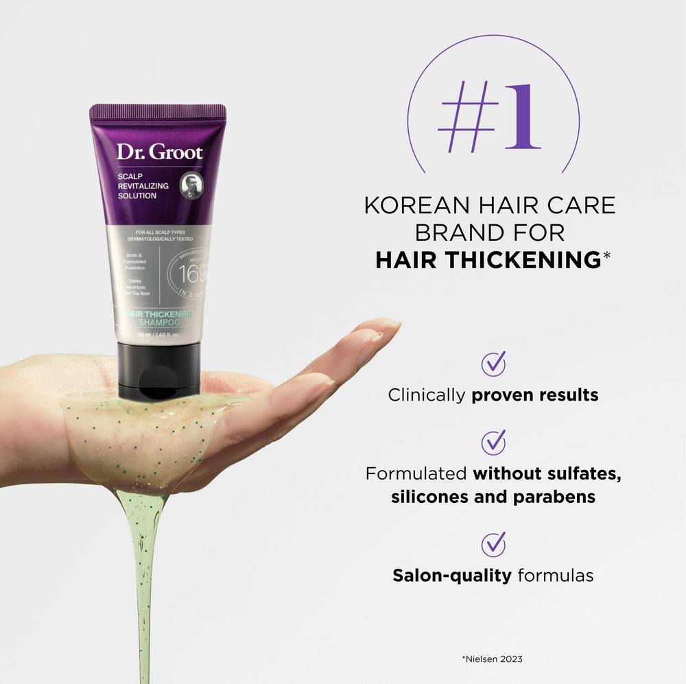 Dr Groot exfoliating cleanser image highlights cleansing and scalp refreshment