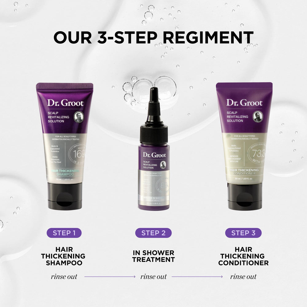 Dr Groot scalp hydration and shine effect on hair after use