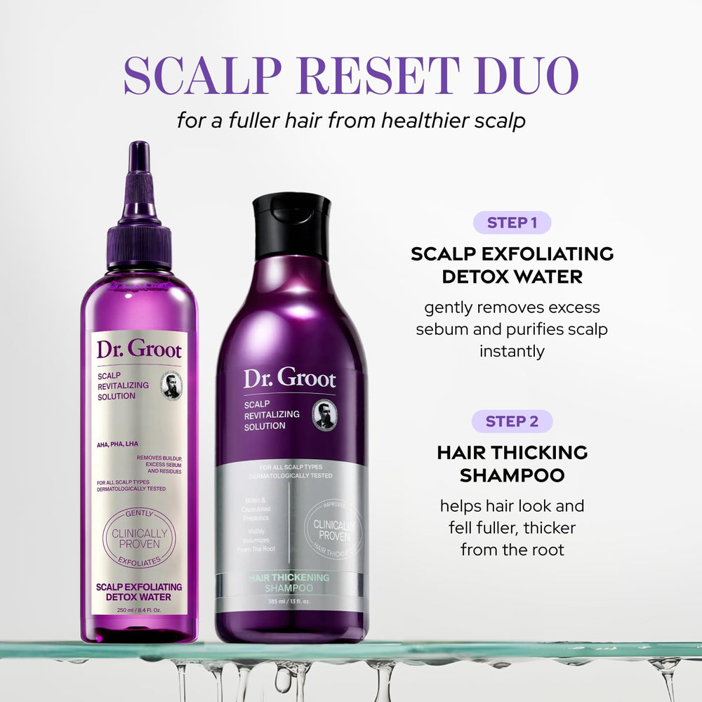 Dr. Groot on daily routine visuals, supporting scalp care.