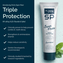 Dr Jen Super Paste creamy texture ideal for smooth brushing.